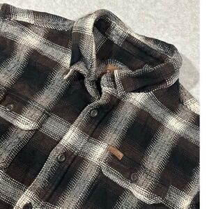 ORVIS Men Classic Flannel Plaid Shacket Button Down Shirt Jacket XL